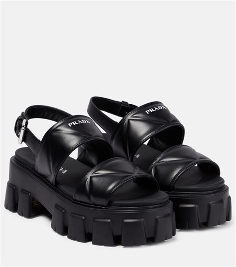 prada monolith sandal|monolith platform sandal women Prada.